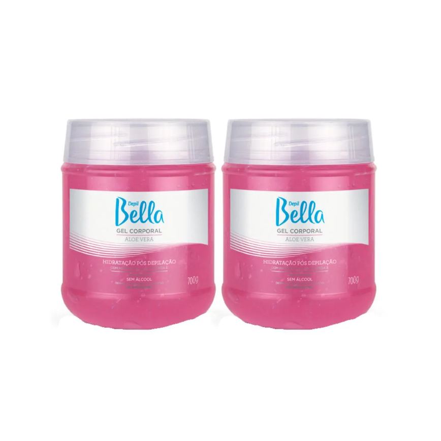 Kit 2 Gel Pós Depilação Corpo Hidrata Aloe Vera Depil Bella