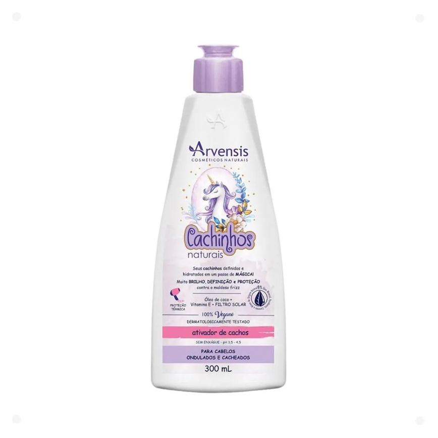 Ativador de Cachos Arvensis Cachinhos Naturais Cabelos Ondulados e Cacheados 300ml