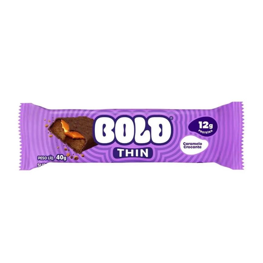 Bold Bar Thin (40g) - Sabor: Caramelo Crocante