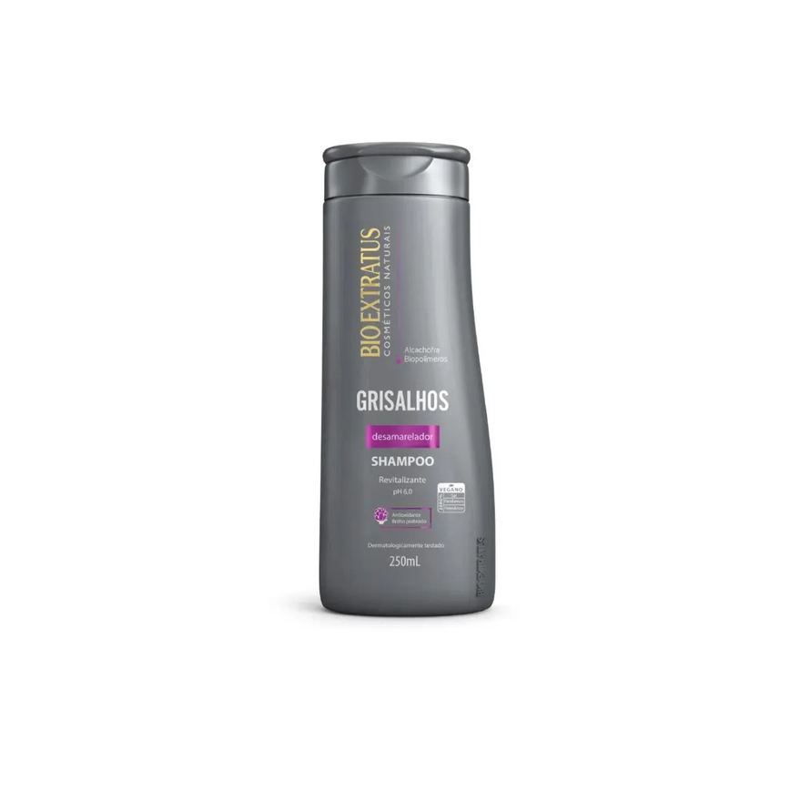 Shampoo Desamarelador Cabelos Grisalhos 250 Ml- Bio Extratus