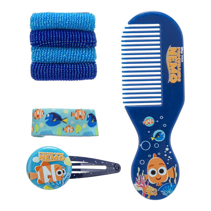 Kit 1 Pente + 4 Elásticos + 1 Tic Tac + 1 Faixa Procurando Nemo Condor