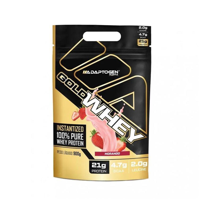 Gold Whey Refil (900g) - Sabor: Morango