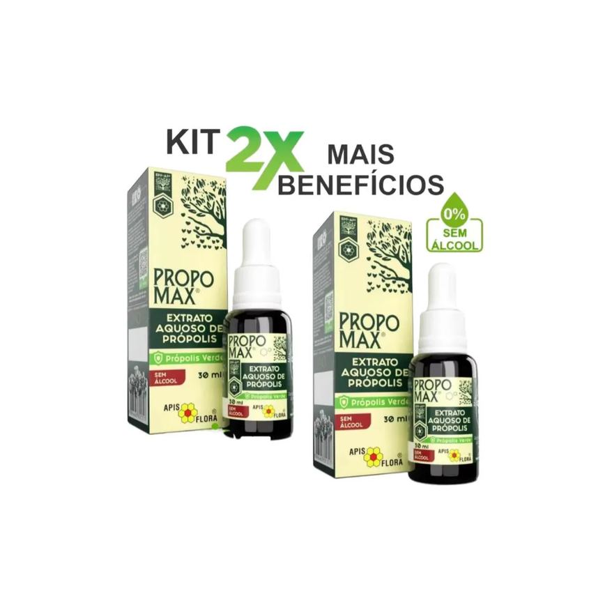 Kit 2x - Extrato de Própolis sem Álcool (aquoso) - 30ml - Apis Flora - Propomax®