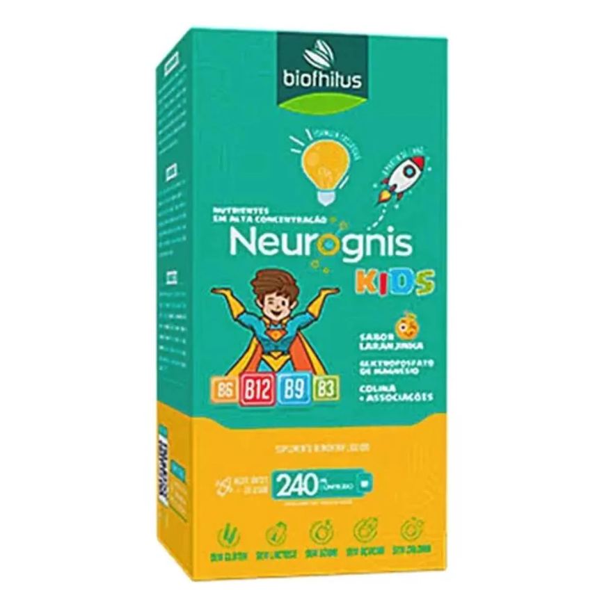 Neurognis Kids Vitaminas B12, B9, B3, B6 Sab Laranja - 240ml