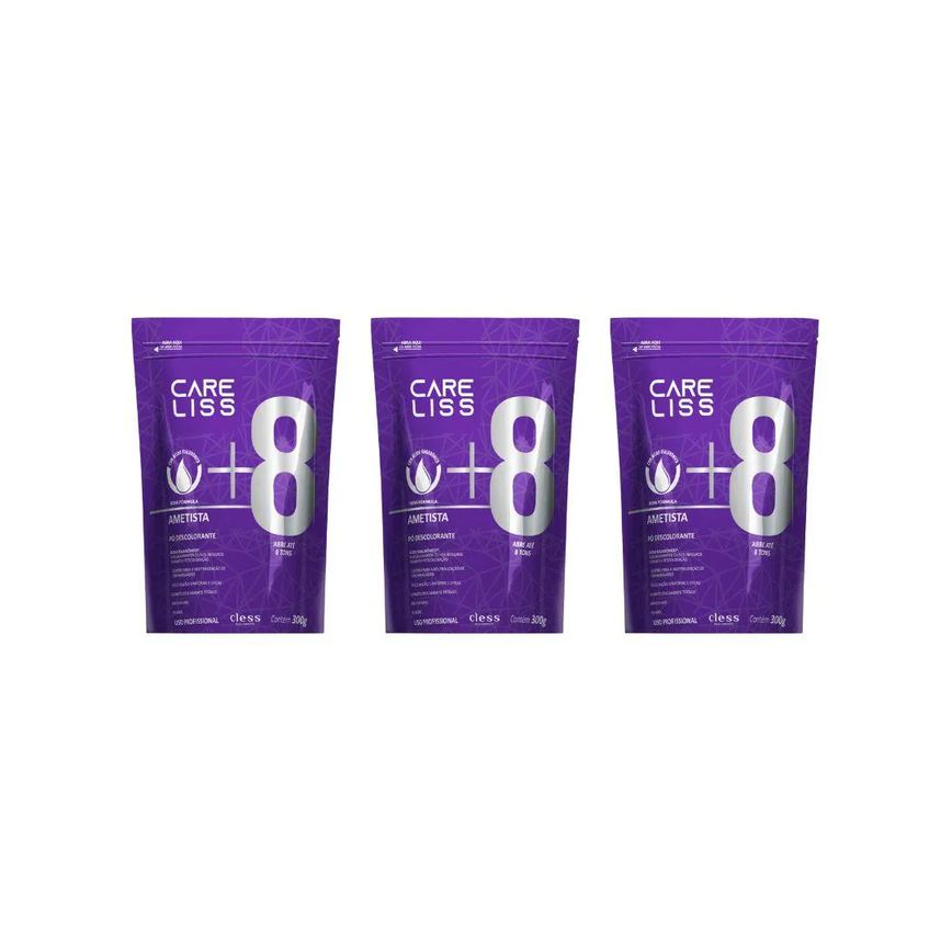 Po Descolorante Care Liss 300g Ametista - Kit C / 3un