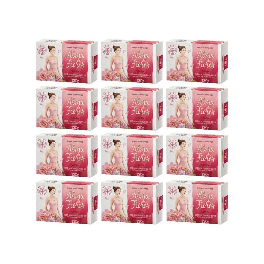 Sabonete Alma de Flores 130g Floral Intense - Kit C / 12un
