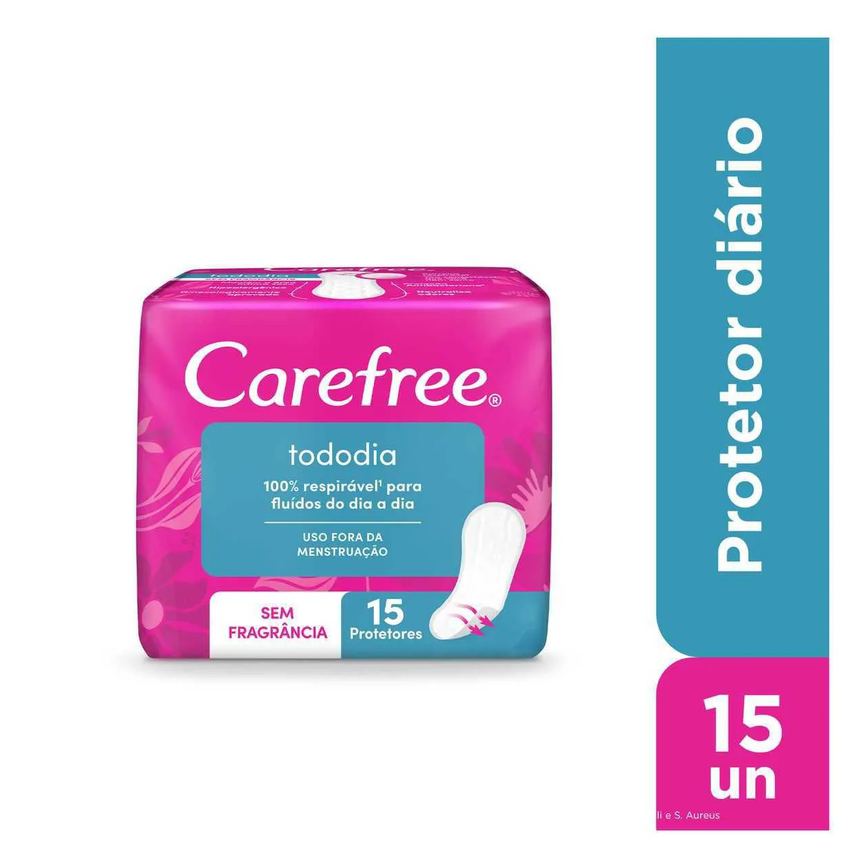 Protetor Diário Carefree Todo Dia Sem Perfume 15 unidades