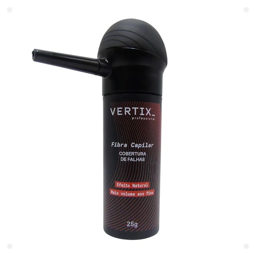 Kit Vertix: Fibra Capilar Castanho Claro e Aplicador