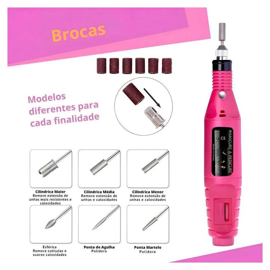 Lixa De Unha Elétrica Profissional Motor Bivolt