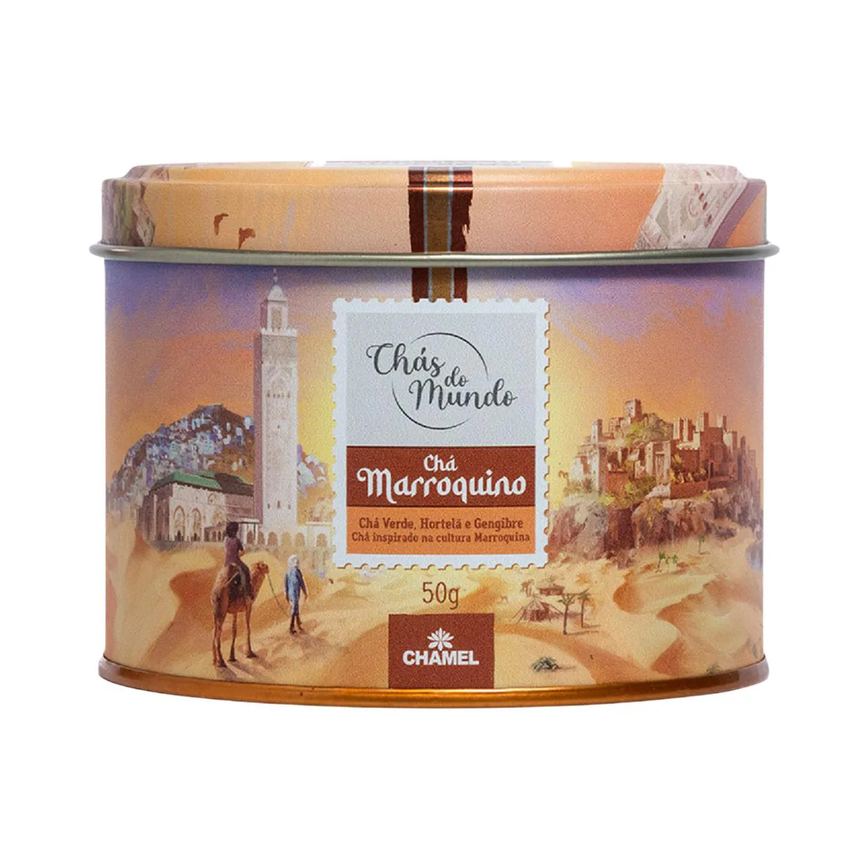 Chás do Mundo Pouch Chá Marroquino Lata 50g - Chamel