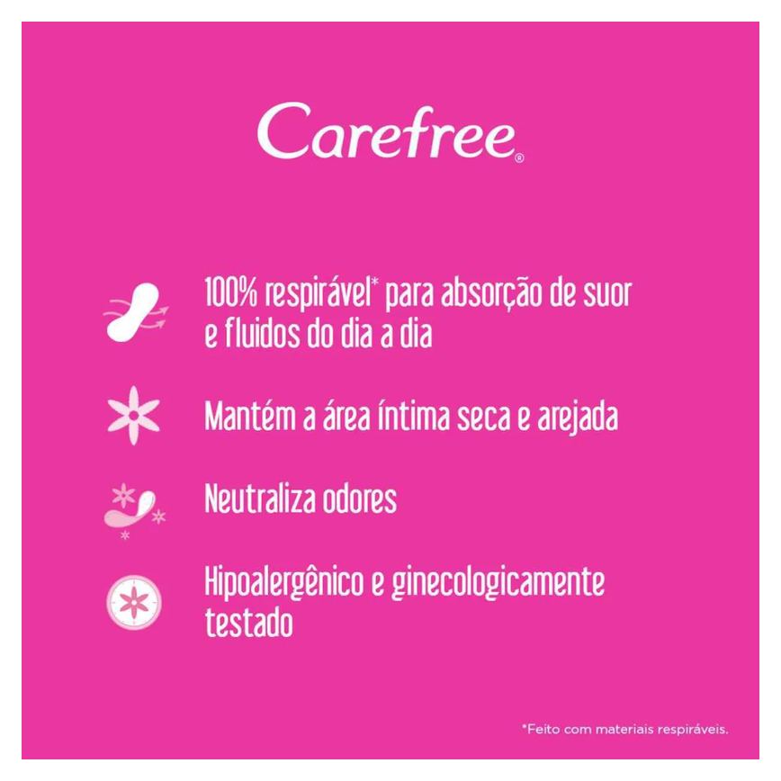 Protetor Diário Carefree Todo Dia Sem Perfume 15 unidades