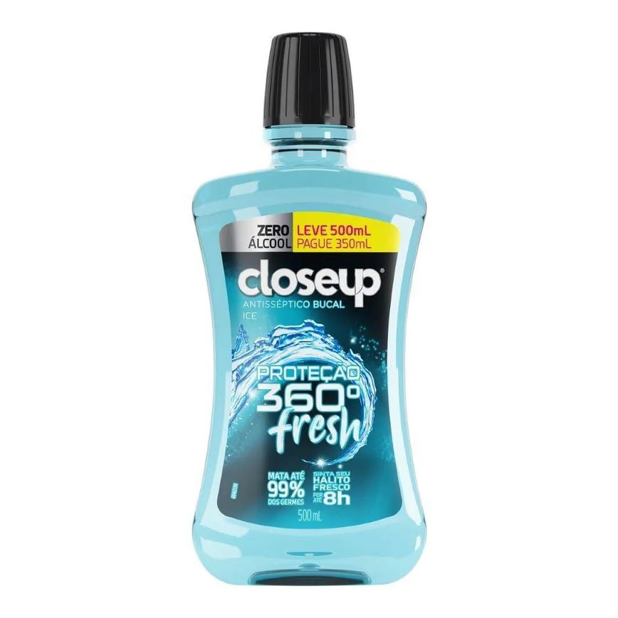 Enxaguatório Bucal Close-up 500ml Ice com Álcool