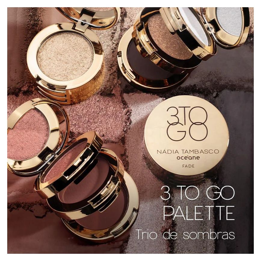 Trio de Sombras Nádia Tambasco By Océane - 3 To Go Palette Jewel 7,8g