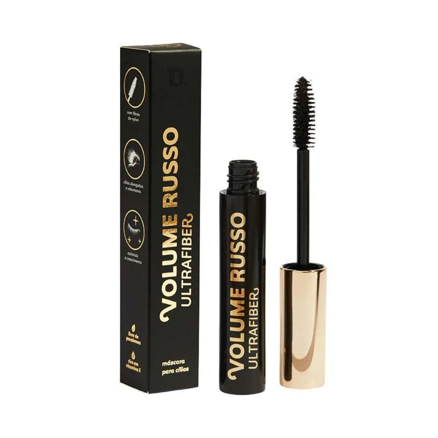 Máscara para Cílios 9g Dailus Volume Intenso e Alongamento Duradouro - Volume Russo Ultrafiber