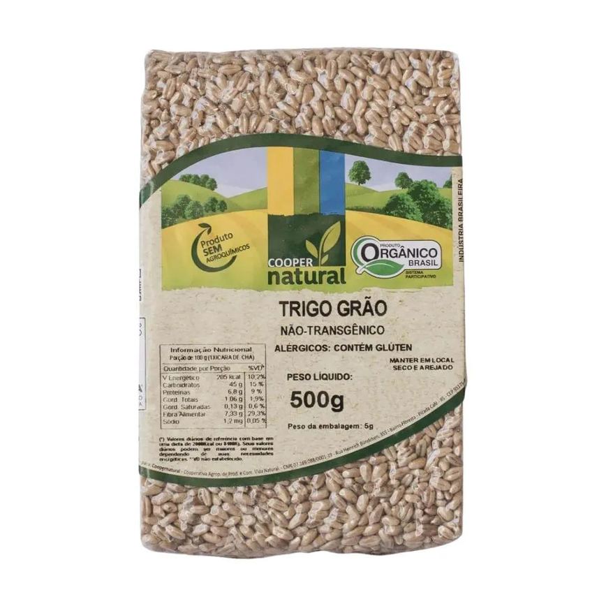 TRIGO EM GRãOS ORGâNICO COOPERNATURAL 500G U Unica