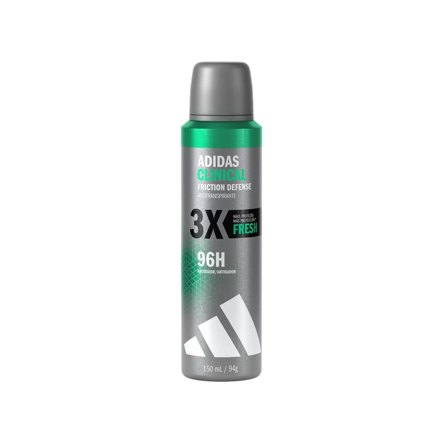 Desodorante Antitranspirante Aerossol Adidas Clinical Friction Defense Fresh Masculino 96h 150ml