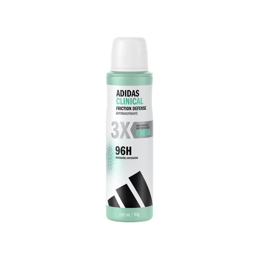 Desodorante Antitranspirante Aerossol Adidas Clinical Fresh Friction Defense Feminino 96h 150ml
