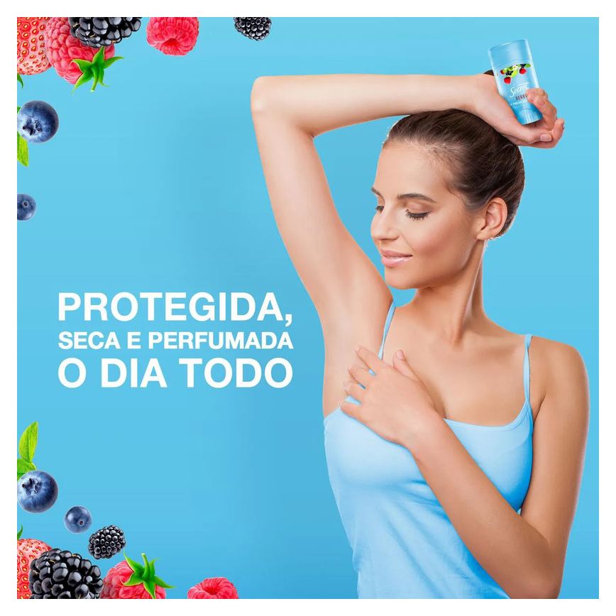Desodorante Antitranspirante Secret Berry Gel 48h Feminino 45g