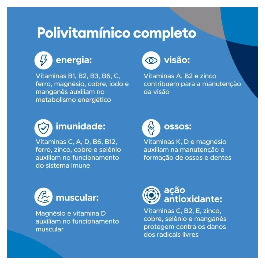 Polivitamínico bwell Homem Senior 50+ 30 Cápsulas