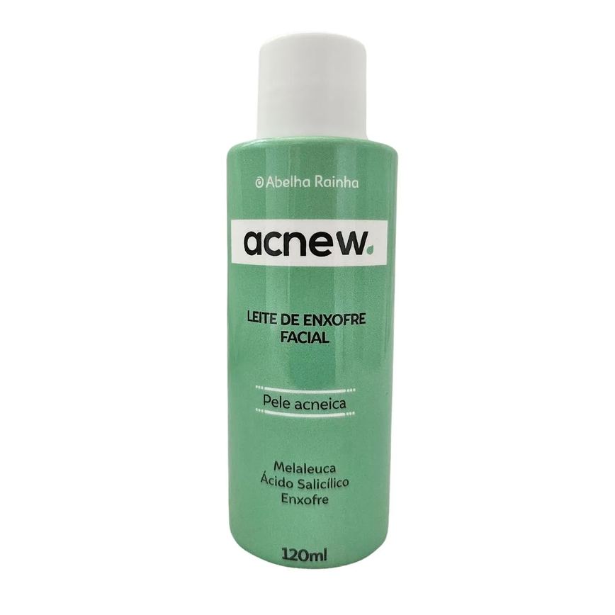 Leite de Enxofre Facial Antiacne Acnew Abelha Rainha 120ml