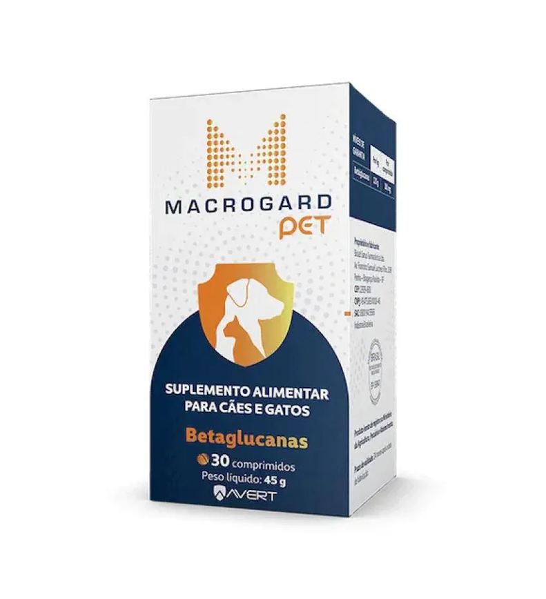 Macrogard Pet Suplemento Alimentar para Cães E Gatos Avert 45 G - 30 Comp