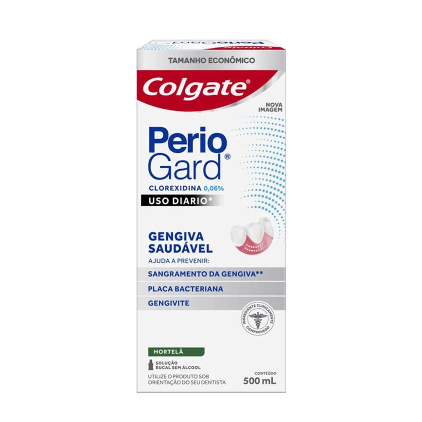 Enxaguante Bucal Colgate Periogard Uso Diário Hortelã - sem Álcool - 500ml