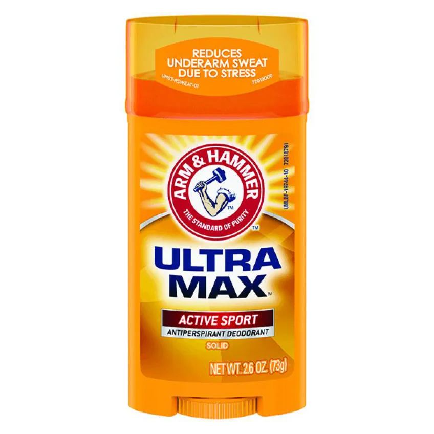 Ultramax Desodorante Antitranspirante Sólido Homens Active Sport 73g - Arm & Hammer