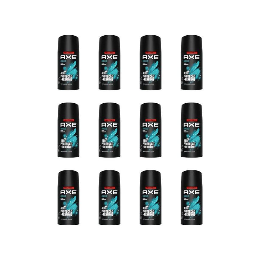 Desodorante Aerossol Axe 150ml Apollo - Kit C / 12un