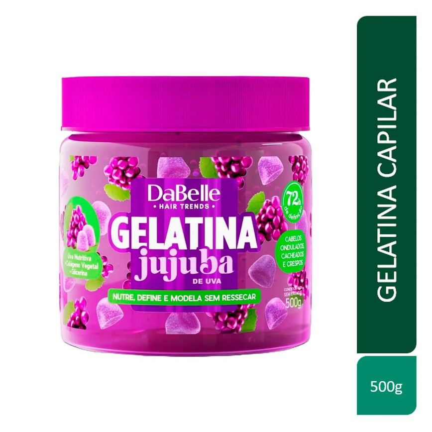 Gelatina Capilar DaBelle Jujuba de Uva 500g