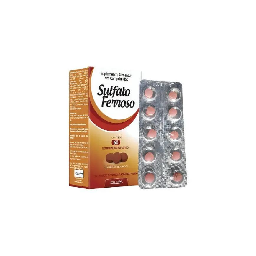 Sulfato Ferroso Suplemento Alimentar Arte Nativa 60cpr