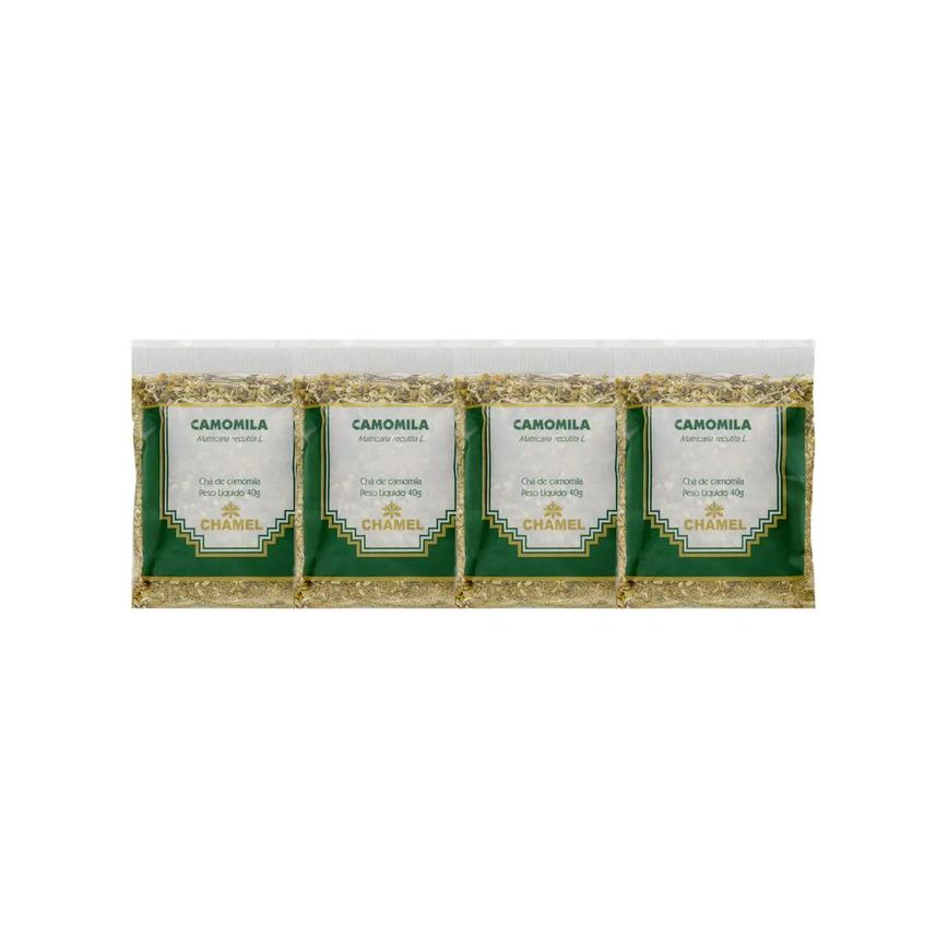 Kit 4X Chá Pacote Camomila Flores 40G - Chamel
