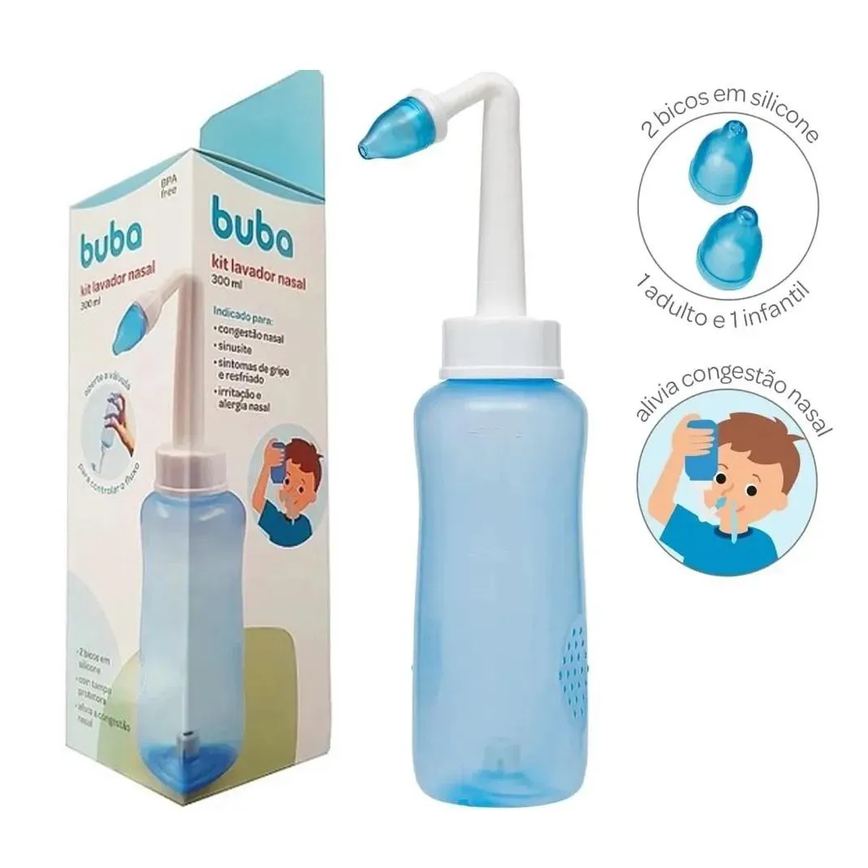 Kit Lavador Nasal Resfriados 300Ml Buba