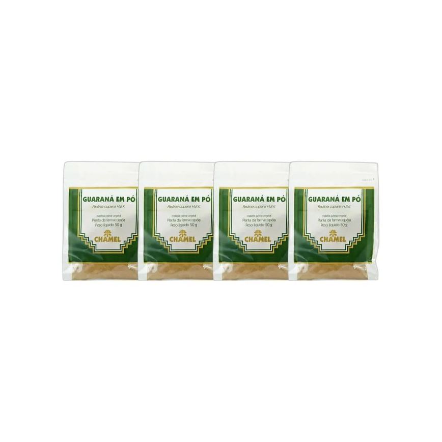 Kit 4X Pacote de Guarana em Pó 50G - Chamel