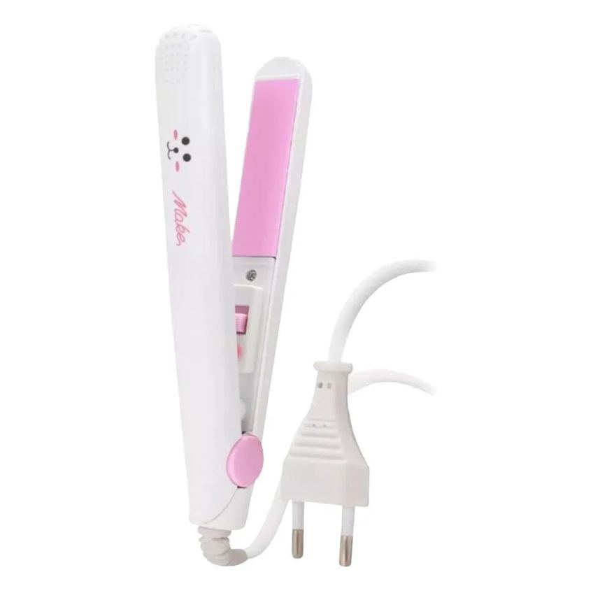 Mini Chapinha Prancha Franja Barba Portátil Ceramica Branco Bivolt