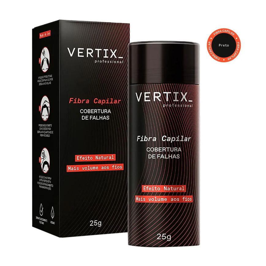 Vertix Professional Fibra Capilar Preto 25g