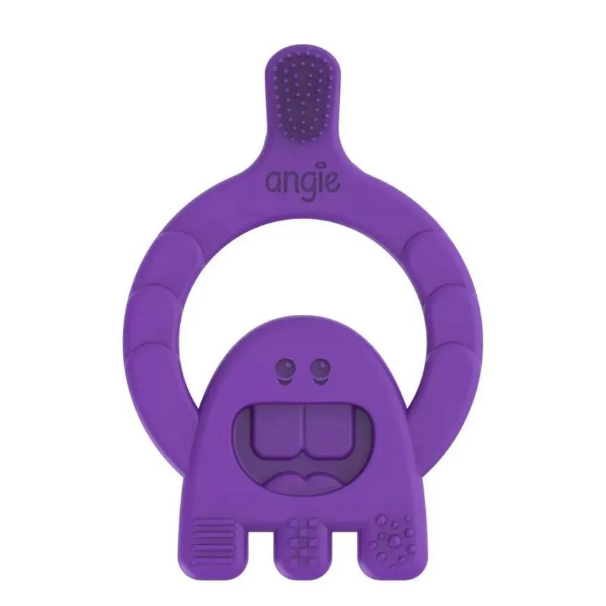Mordedor com Cerdas Dental Baby +4M Roxo Angie