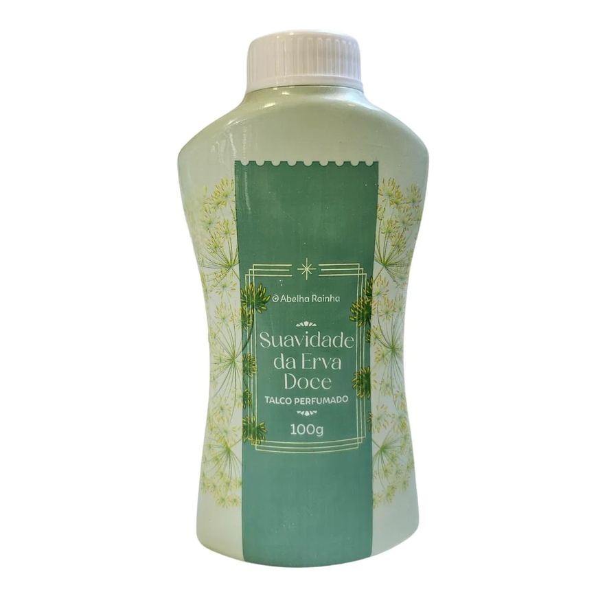 Talco Perfumado Multiuso Suavidade da Erva Doce Abelha Rainha 100G