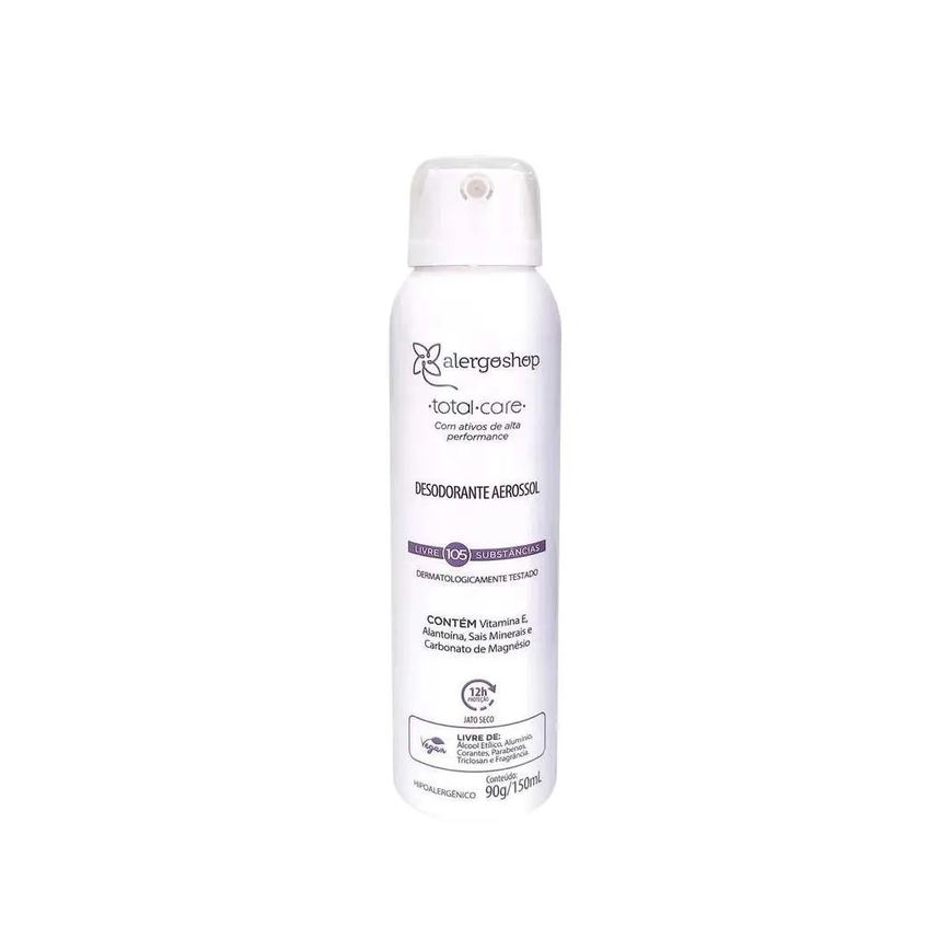 Desodorante Aerosol Hipoalergênico Total Care Alergoshop 150Ml