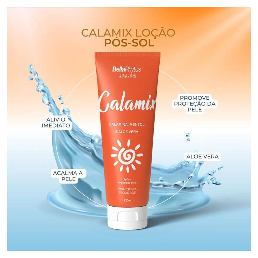 Calamix Loção Póssol - Calamina Aloe Vera 120G - Bellaphytus