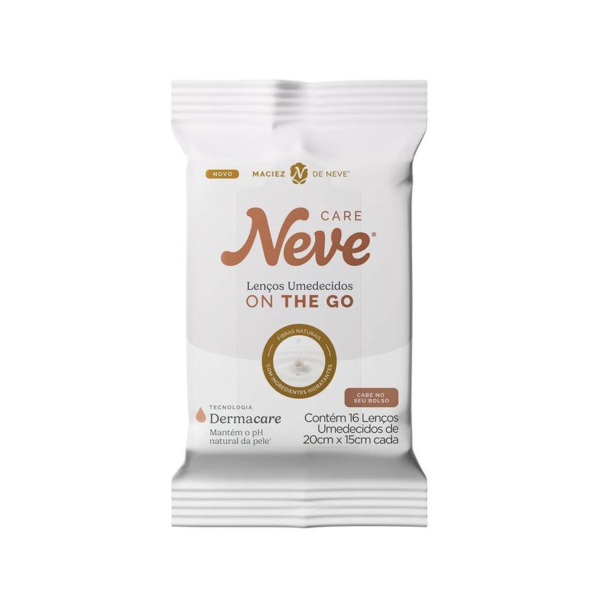 Lenço Umedecido Neve Dermacare On The Go 16 Unidades