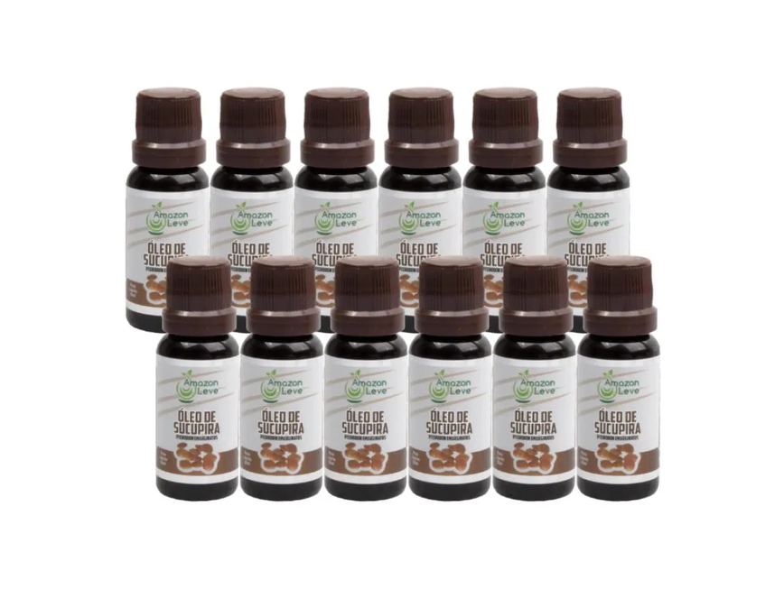 Kit 12Uni Óleos Vegetal Sucupiras Amazonleve 20Ml