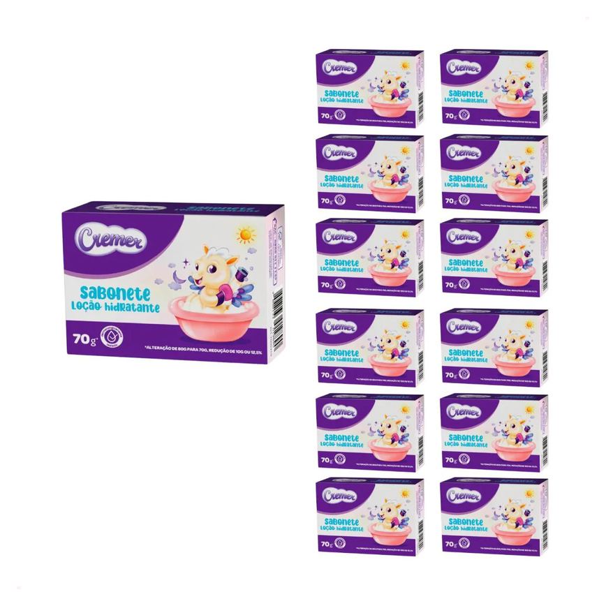 Kit com 12 - Sabonete Cremer Loção Hidratante C/ 70G Testado