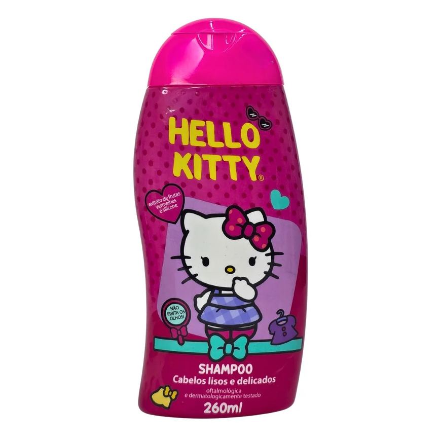 Shampoo Cabelos Lisos e Delicados Hello Kitty Cia. da Natureza 260Ml