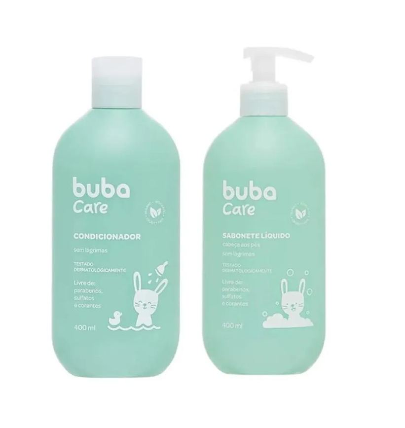 Kit Buba Care Vegano sem Lágrimas Condicionador + Sabonete Líquido400Ml