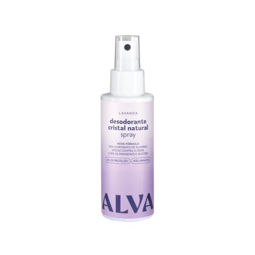 Desodorante Spray Cristal Natural Lavanda Vegano 120Ml Alva