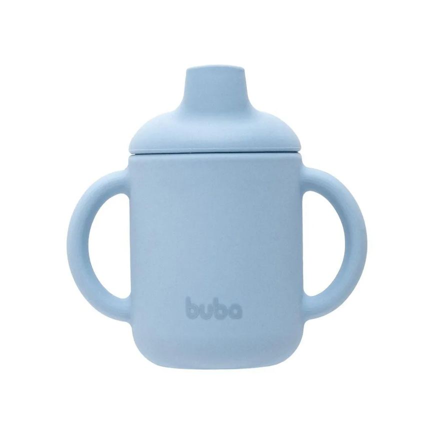 Copo de Transicao Silicone 120Ml Azul Buba Bebe 6 Meses+