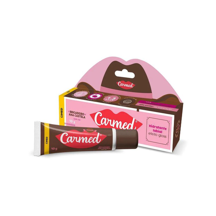 Hidratante Labial Carmed Brigadeiro Ana Castela com Cor Efeito Gloss 10g