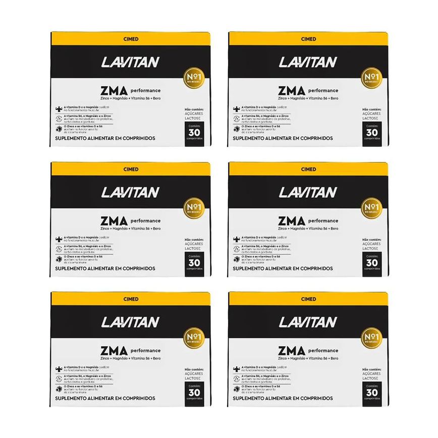 Kit 6 Lavitan Zma Performance Homem - 30 Caps - Cimed