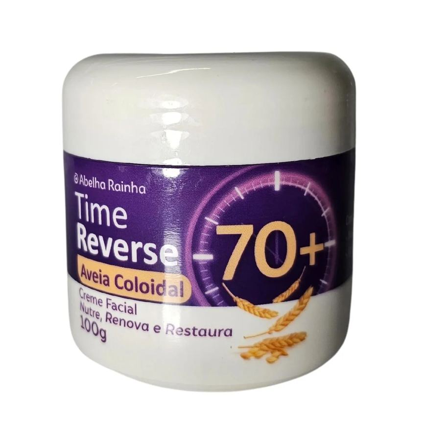 Creme Facial com Aveia Coloidal Nutri, Renova e Restaura 70+ Time Reverse Abelha Rainha 100G