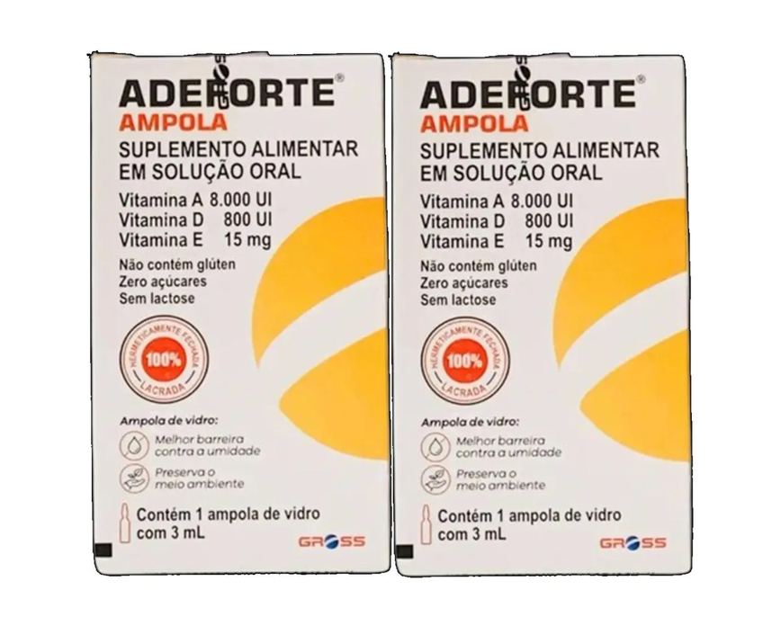 Kit 2 Suplemento Polivitamínico Adeforte Ampola 3Ml